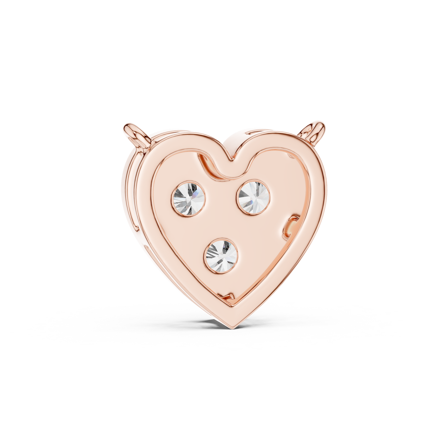 0.36 CTW Three-Stone Diamond Heart Pendant Necklace