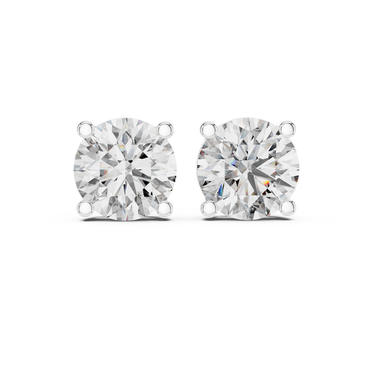 4.00 CTW Round Cut Lab-Grown Diamond Stud Earrings