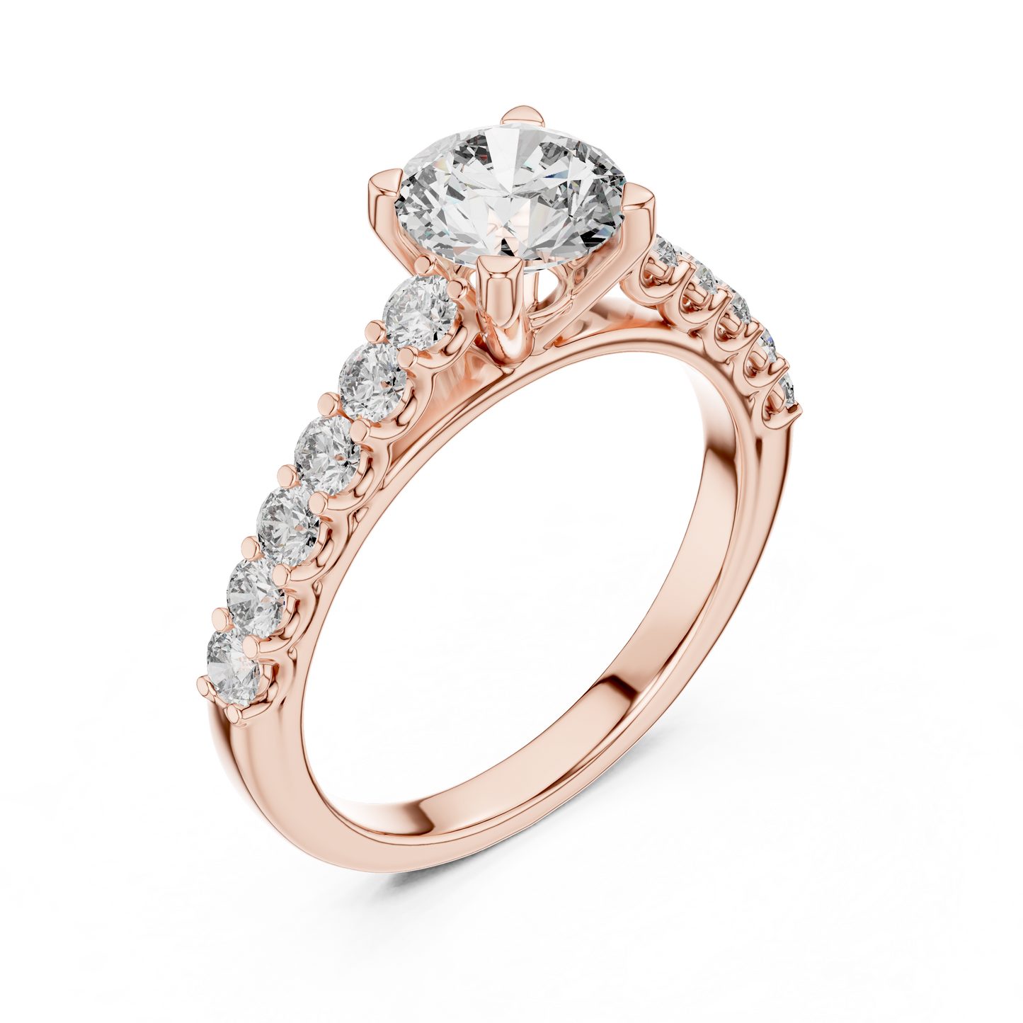 U-Pave Setting Engagement Ring