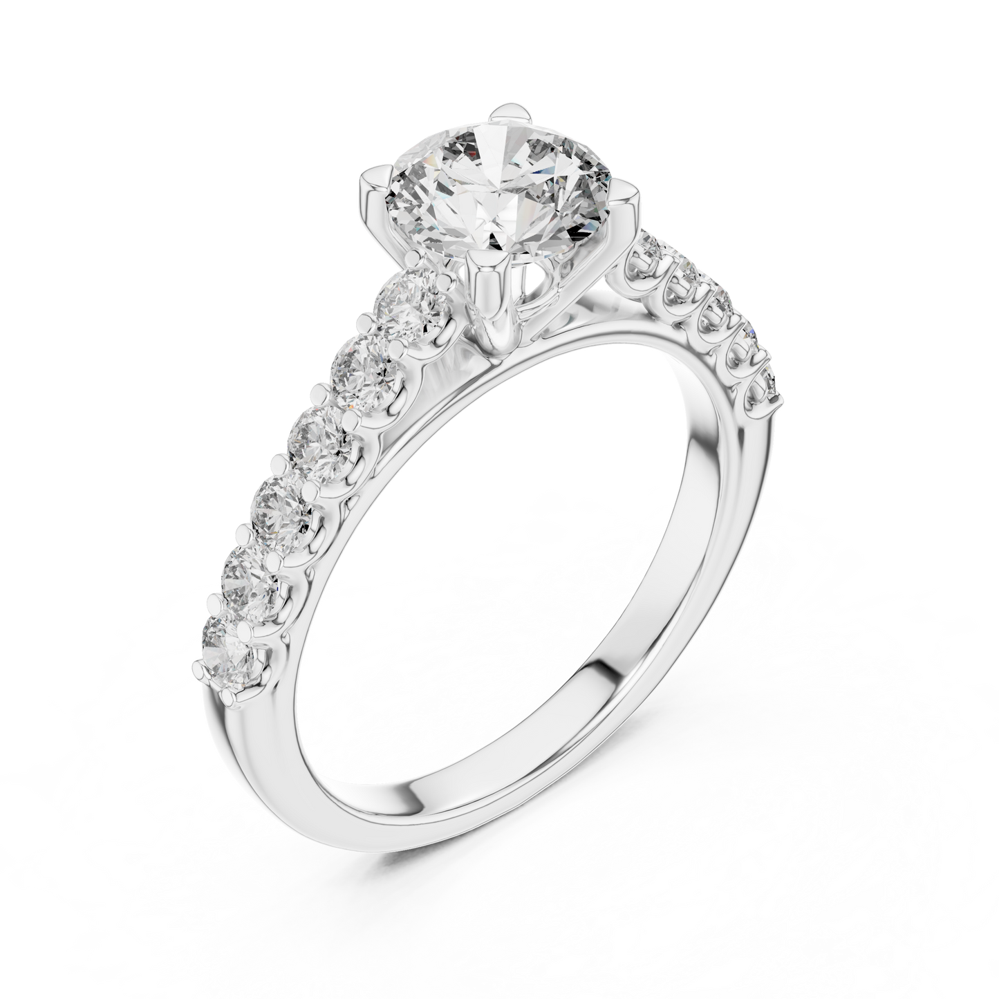 2.00 Carat Round 6-Prong Solitaire with Hidden Halo (2.15 CTW)