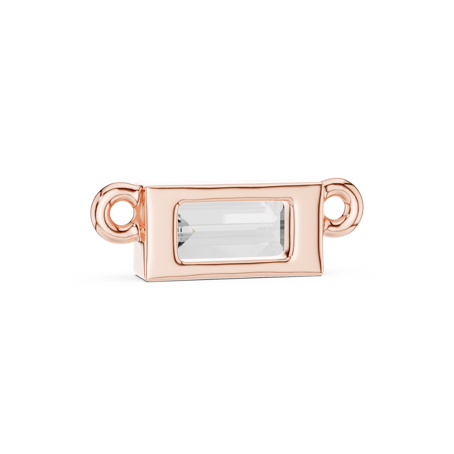 Modern Solitaire Baguette Diamond Pendant