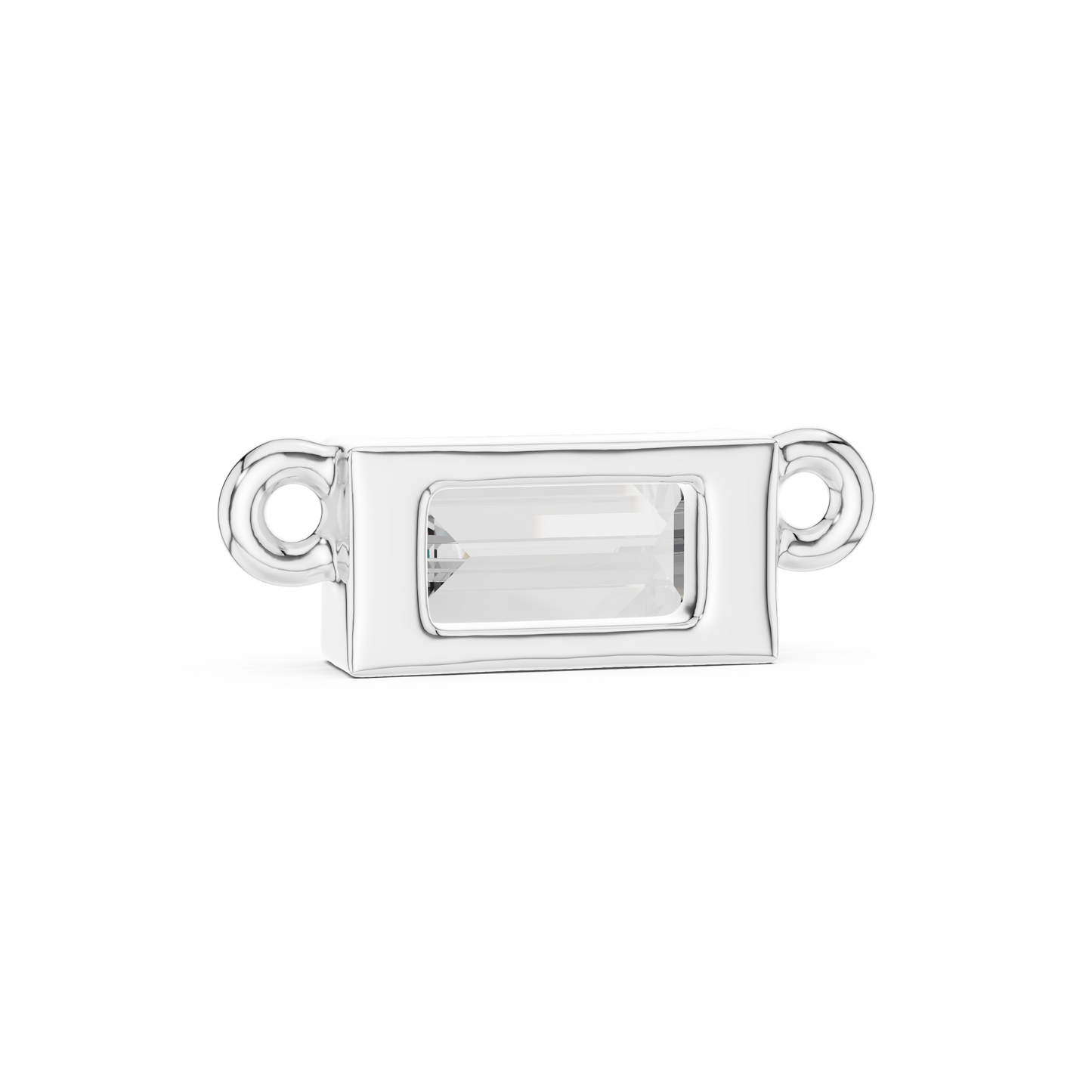 Modern Solitaire Baguette Diamond Pendant