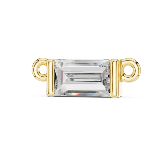 Modern Solitaire Baguette Diamond Pendant