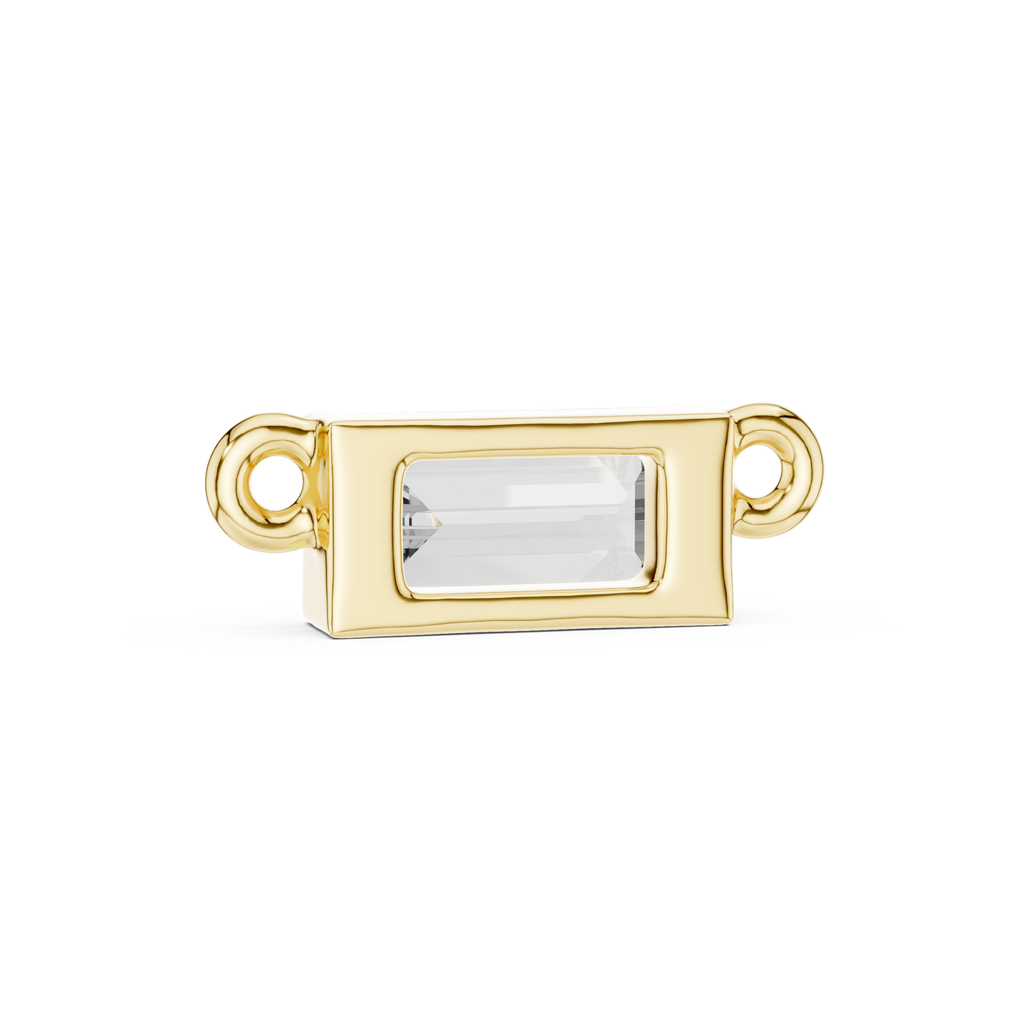 Modern Solitaire Baguette Diamond Pendant
