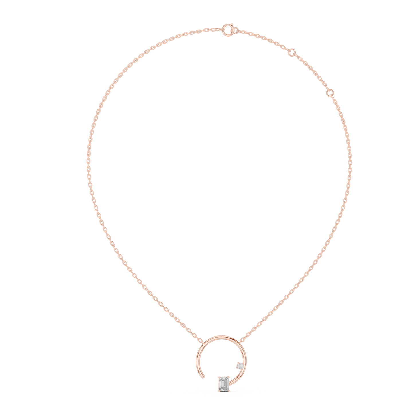 Diamond Crescent Necklace