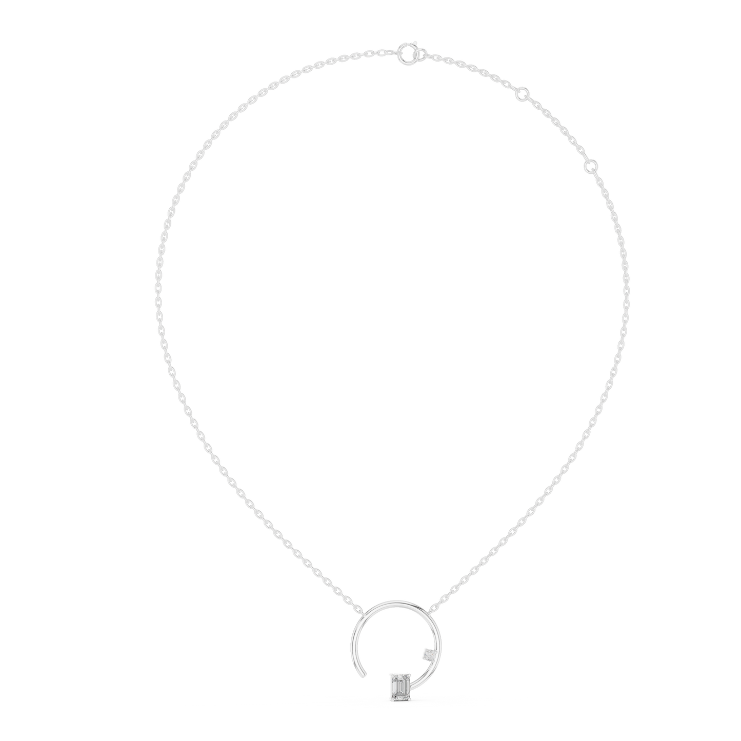 Diamond Crescent Necklace