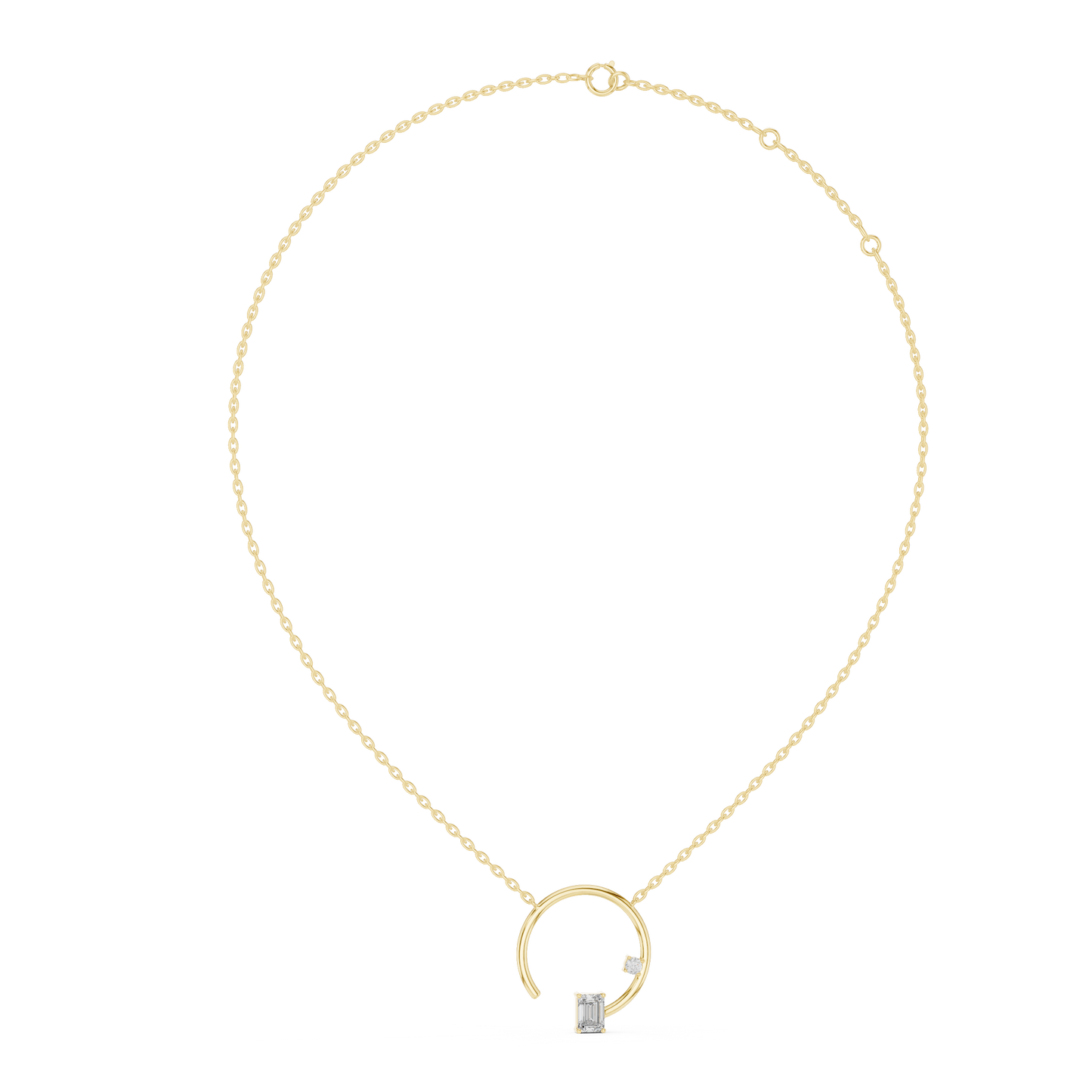Diamond Crescent Necklace
