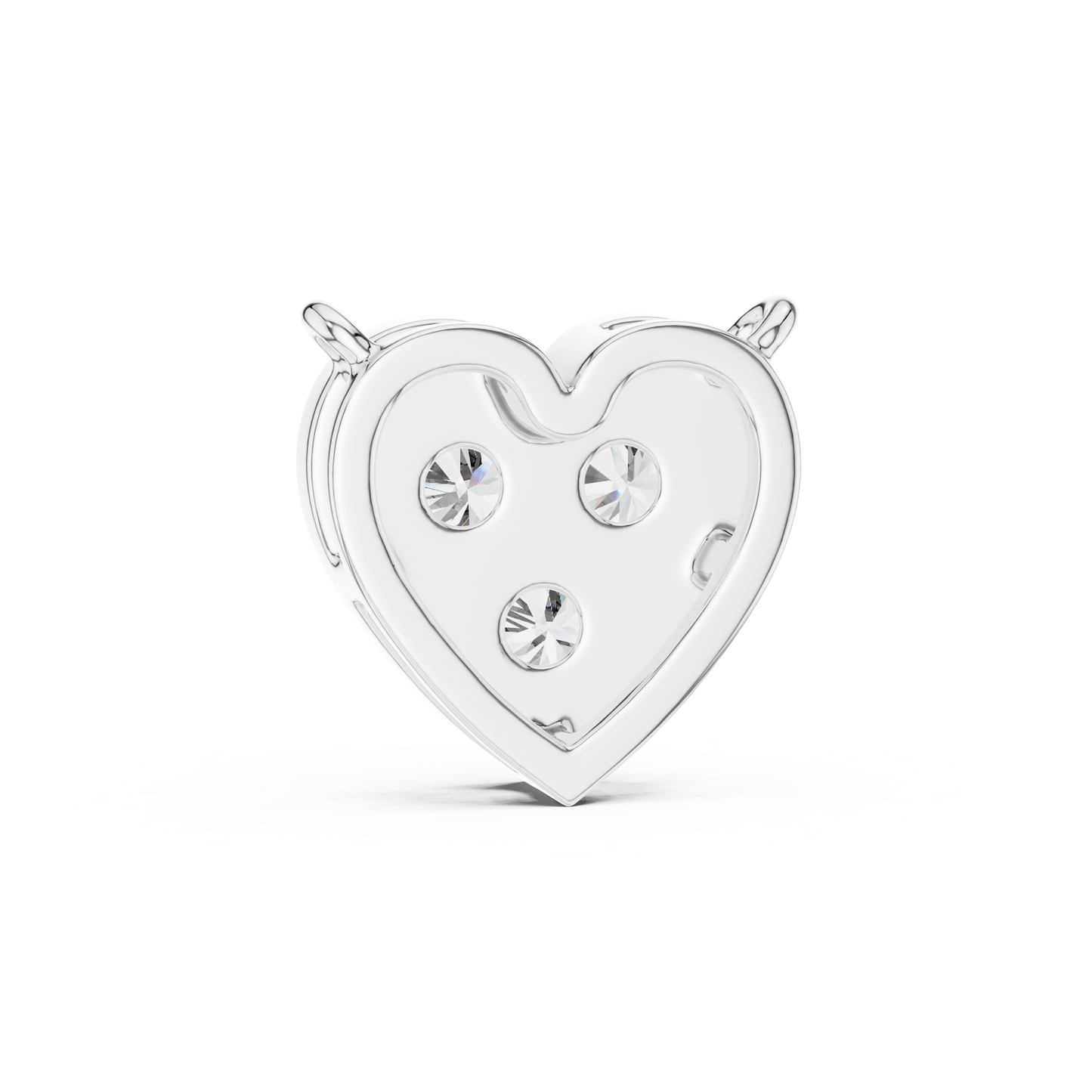 0.36 CTW Three-Stone Diamond Heart Pendant Necklace