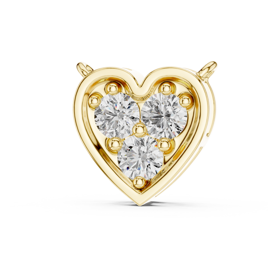 0.36 CTW Three-Stone Diamond Heart Pendant Necklace