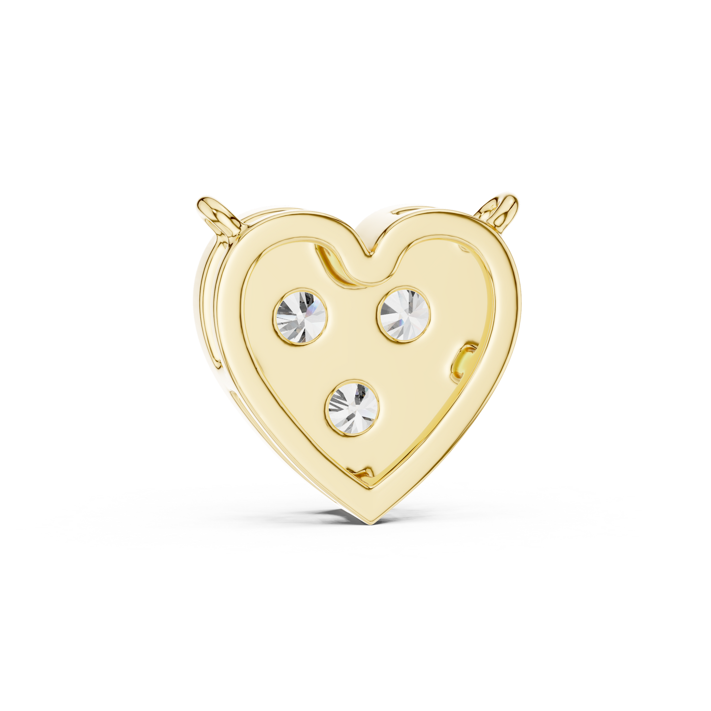 0.36 CTW Three-Stone Diamond Heart Pendant Necklace