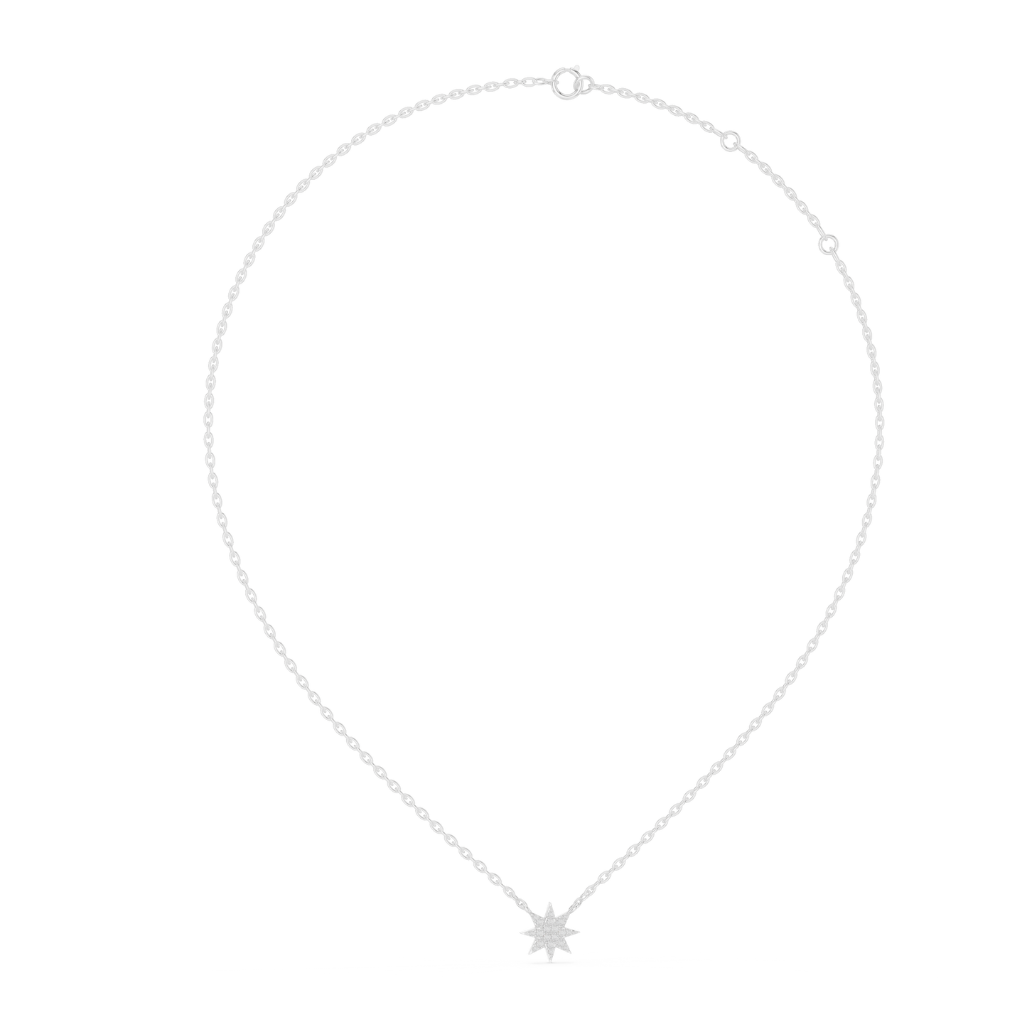 Celestial Diamond North Star Necklace