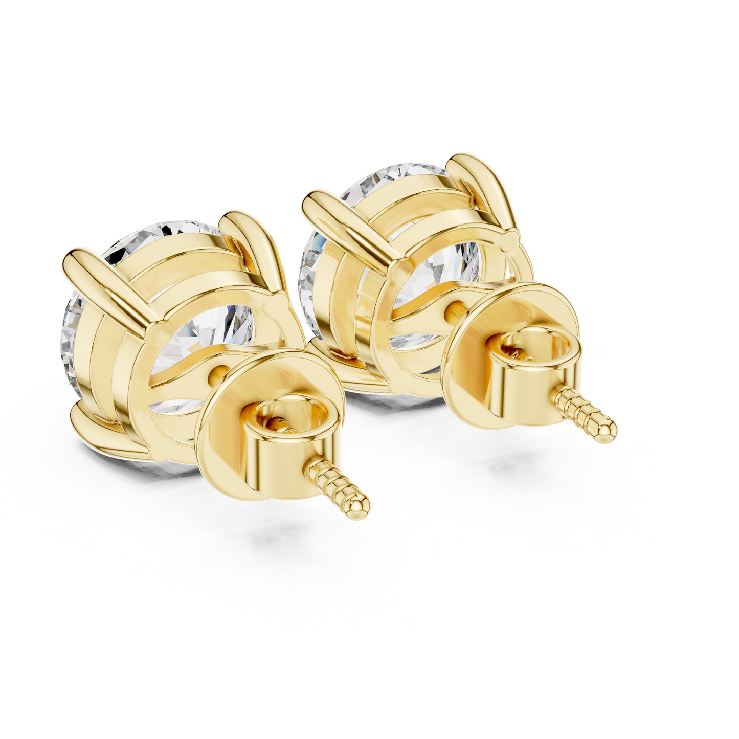 4.00 CTW Round Cut Lab-Grown Diamond Stud Earrings