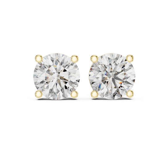4.00 CTW Round Cut Lab-Grown Diamond Stud Earrings