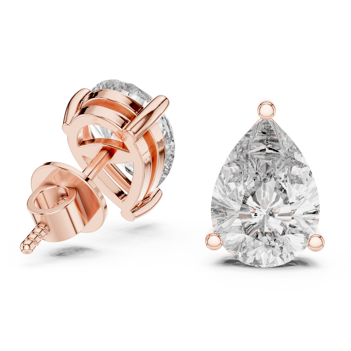 The Classic Pear Diamond Studs