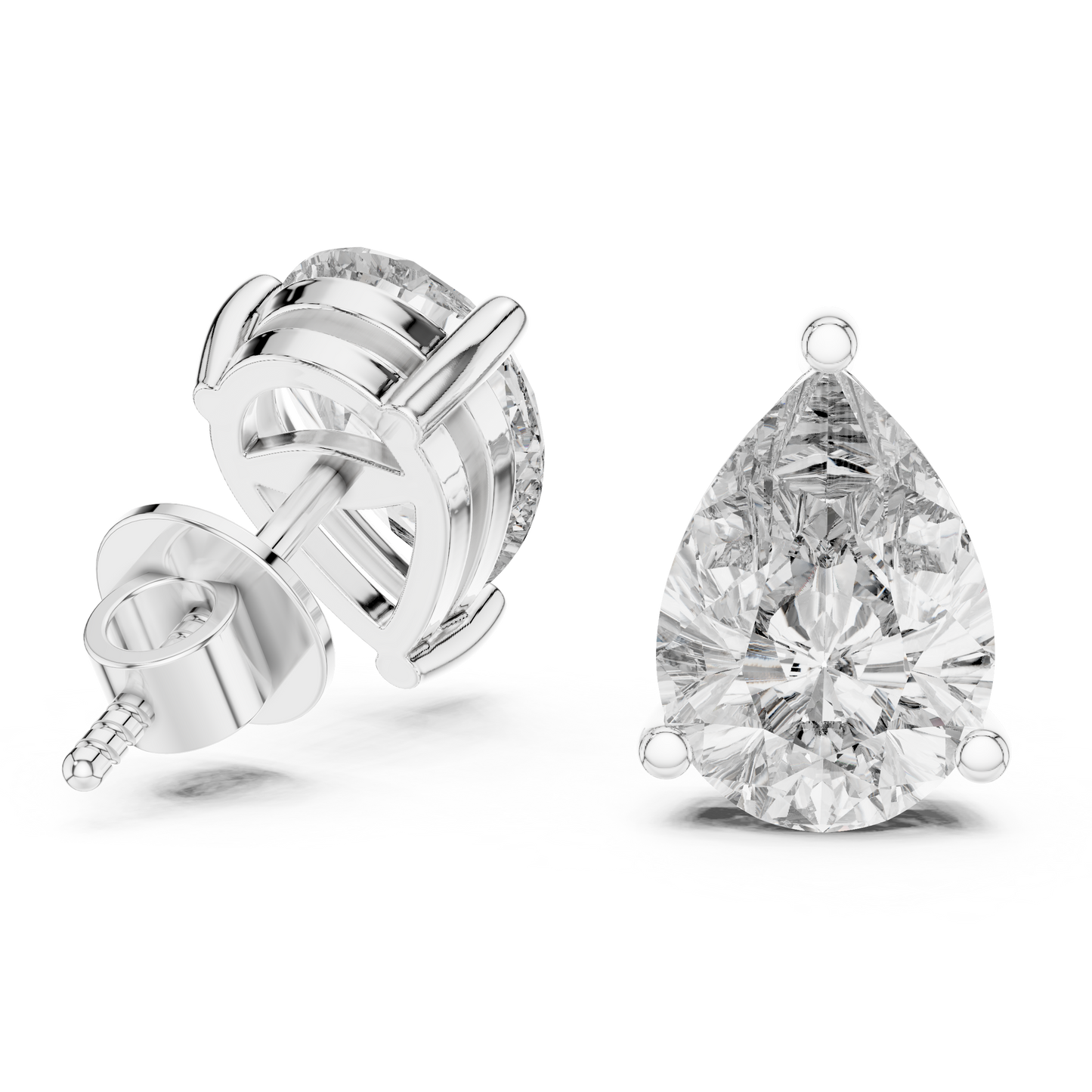The Classic Pear Diamond Studs