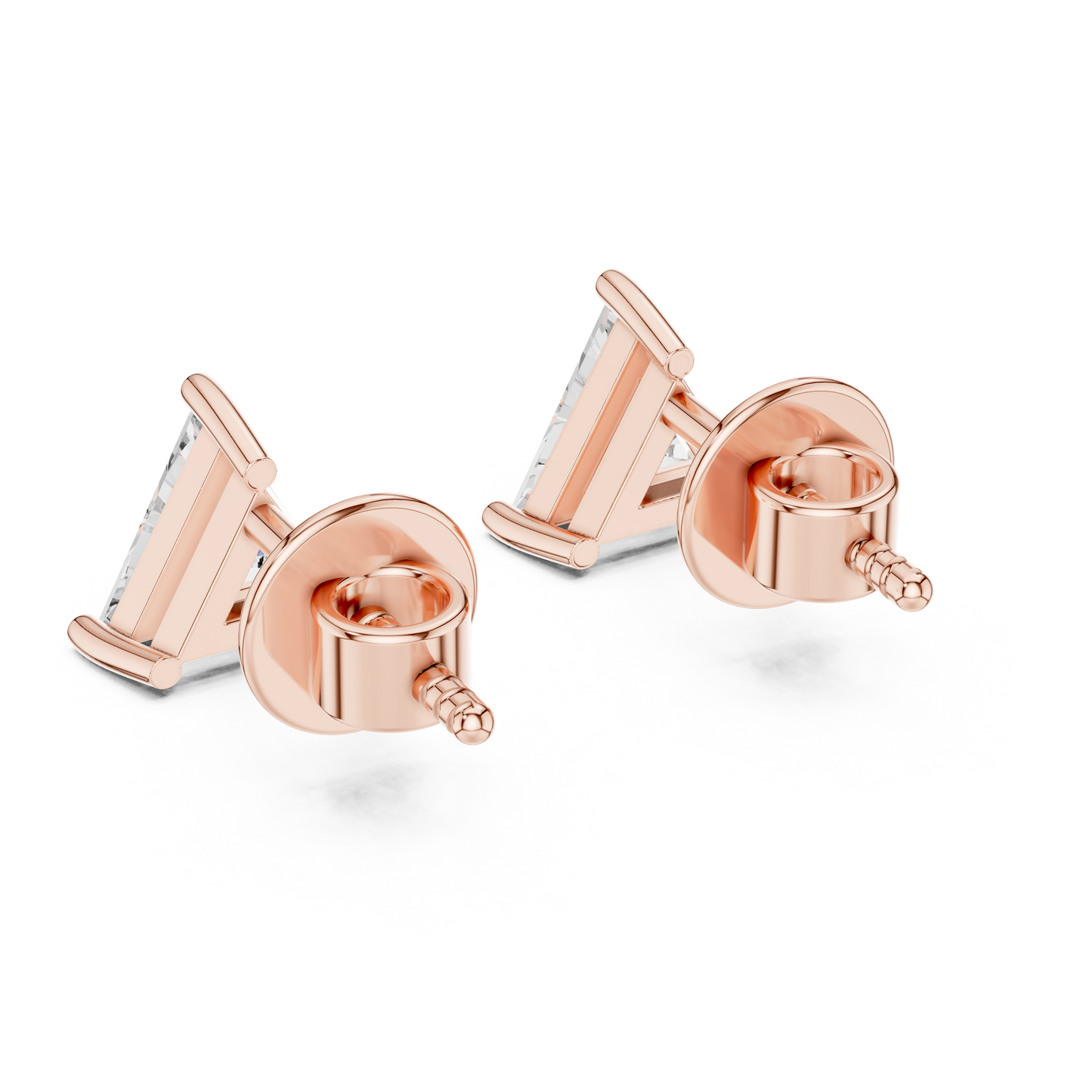 1.30 CTW Geometric Triangle Cut Lab Diamond Studs