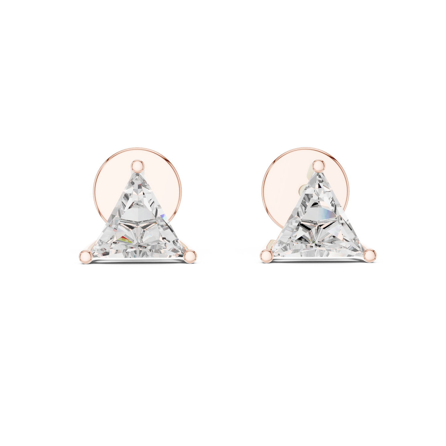 1.30 CTW Geometric Triangle Cut Lab Diamond Studs