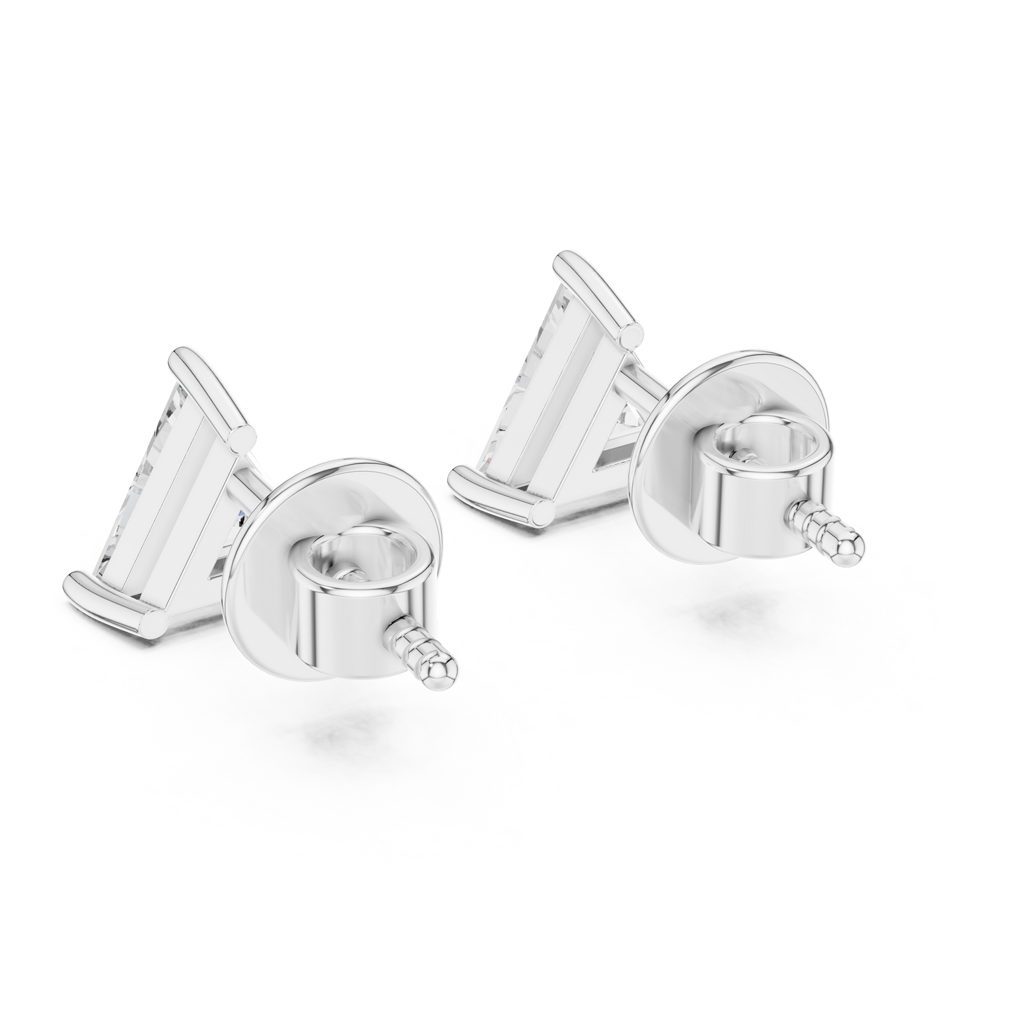 1.30 CTW Geometric Triangle Cut Lab Diamond Studs