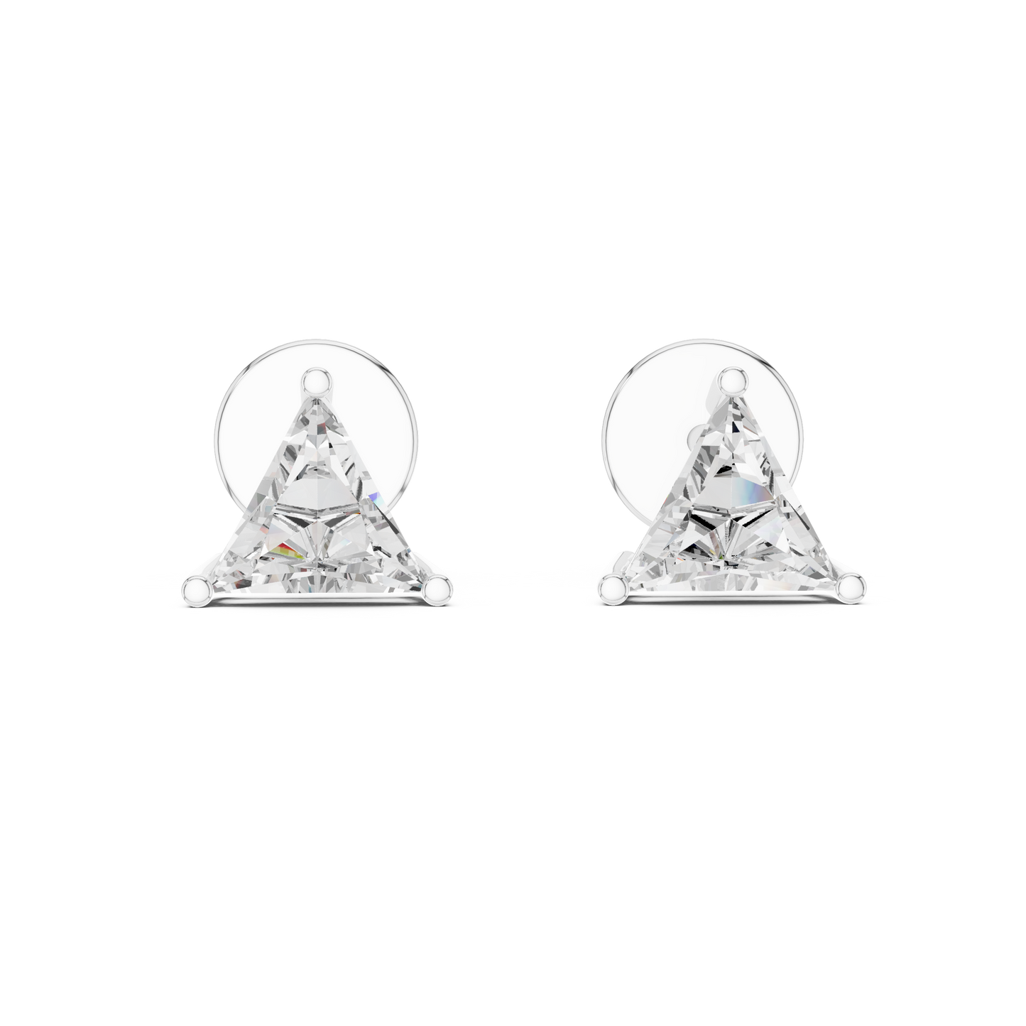 1.30 CTW Geometric Triangle Cut Lab Diamond Studs