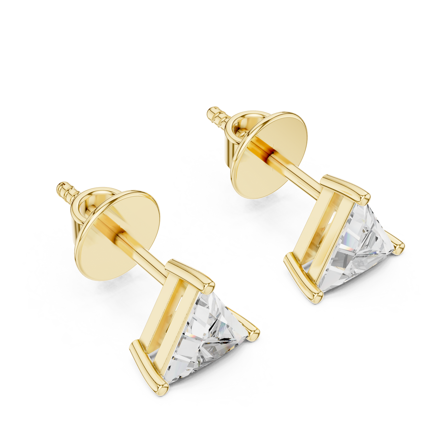1.30 CTW Geometric Triangle Cut Lab Diamond Studs