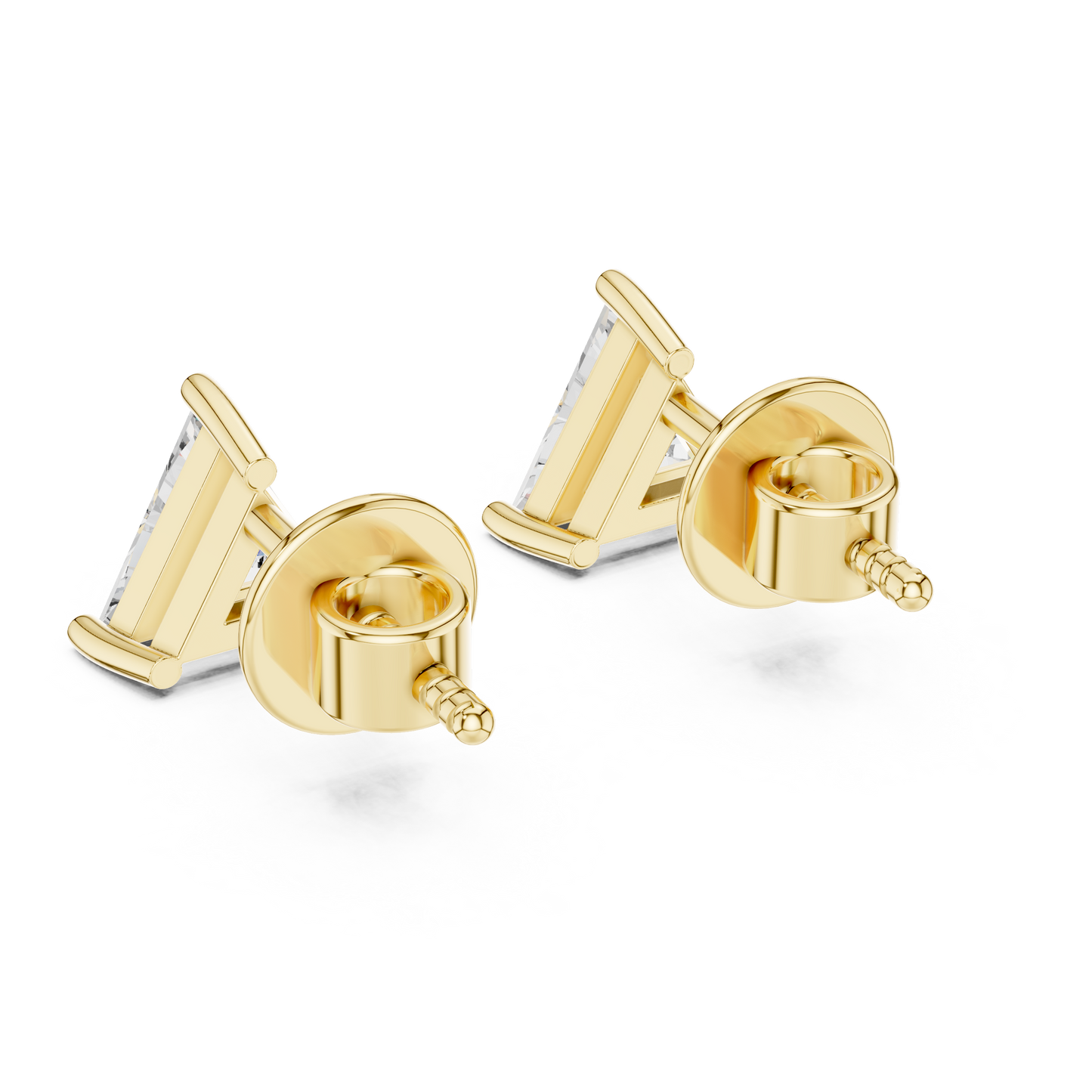 1.30 CTW Geometric Triangle Cut Lab Diamond Studs