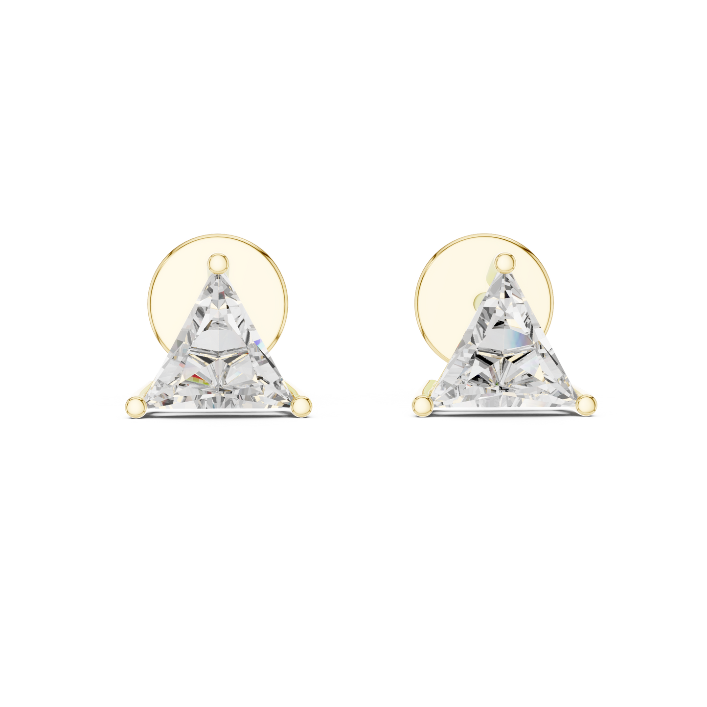 1.30 CTW Geometric Triangle Cut Lab Diamond Studs