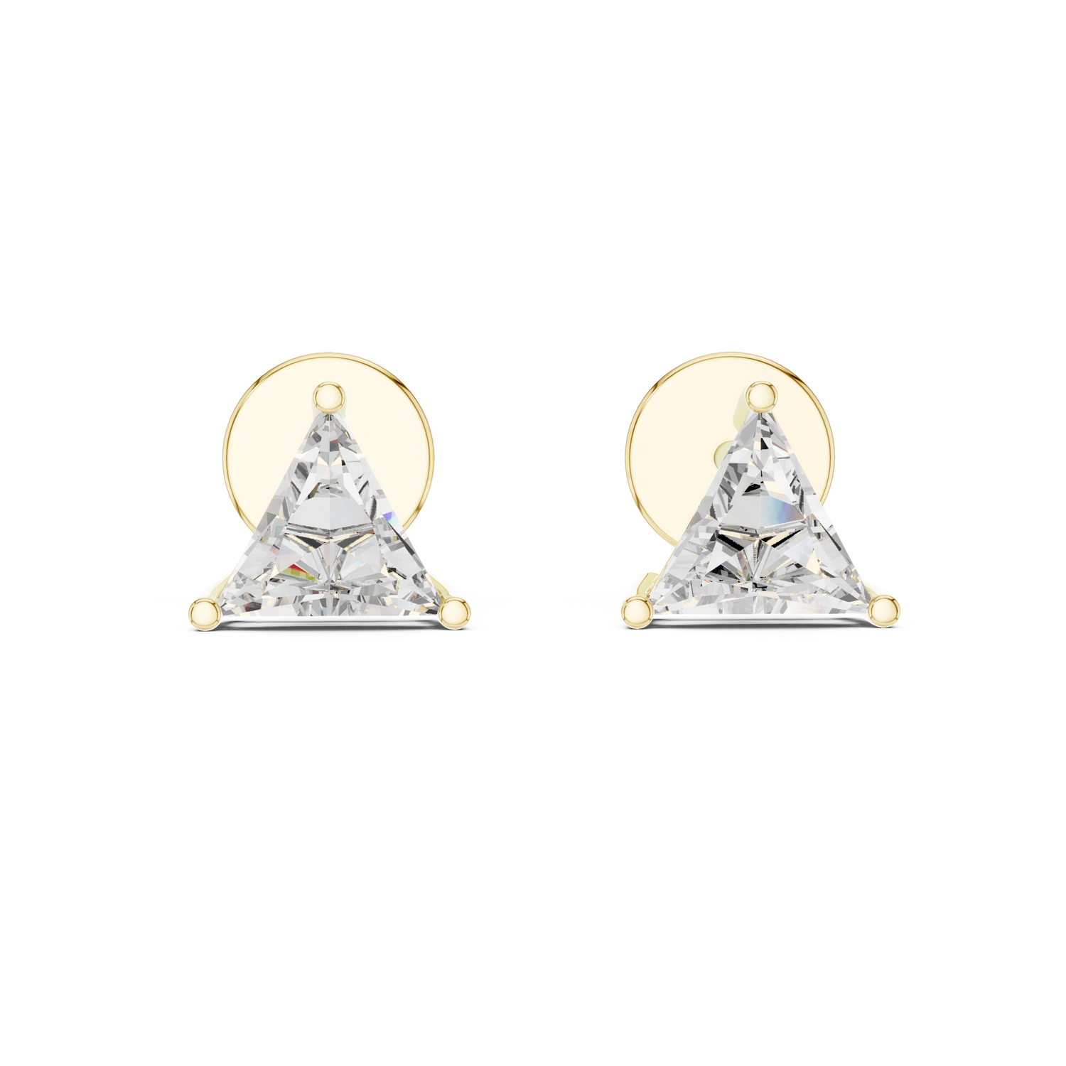 1.30 CTW Geometric Triangle Cut Lab Diamond Studs