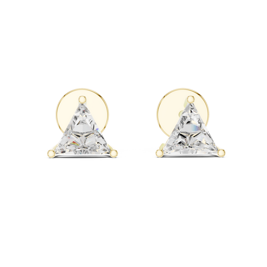 1.30 CTW Geometric Triangle Cut Lab Diamond Studs