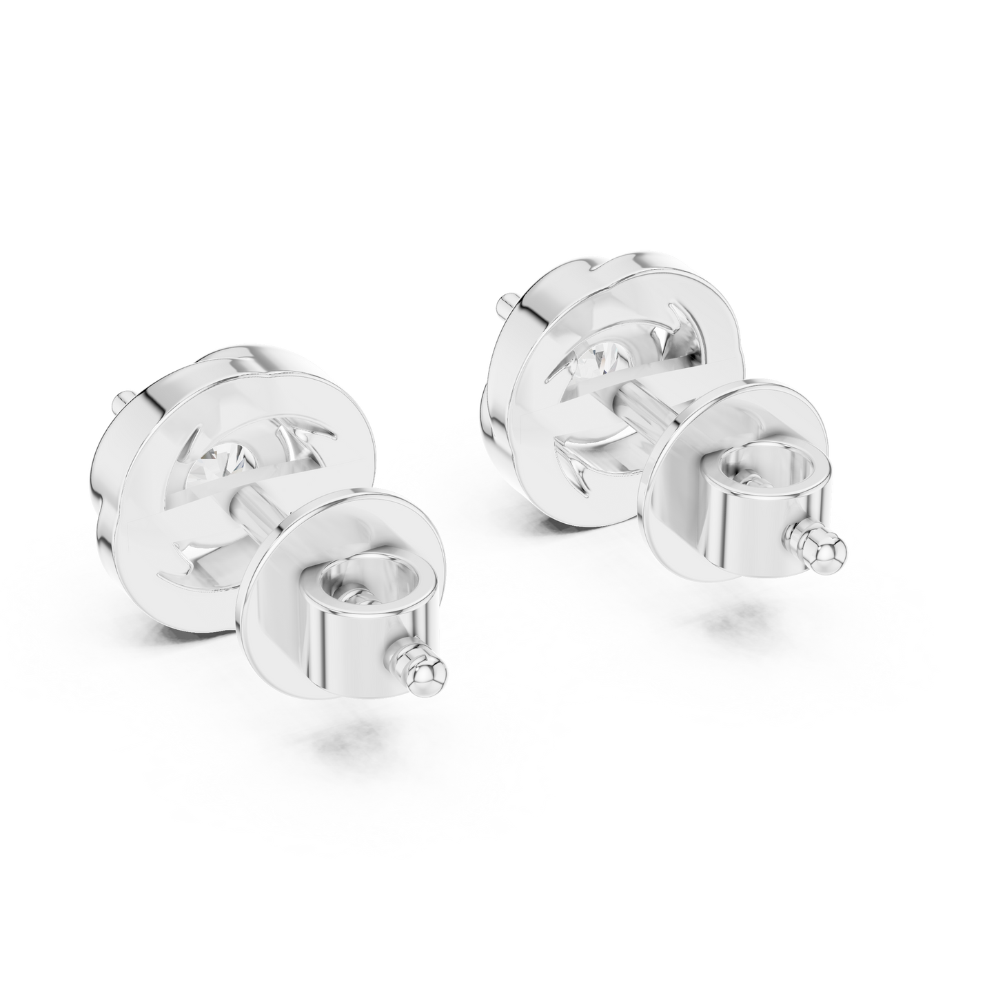 0.48 CTW Round Lab-Grown Diamond Swirl Knot Stud Earrings