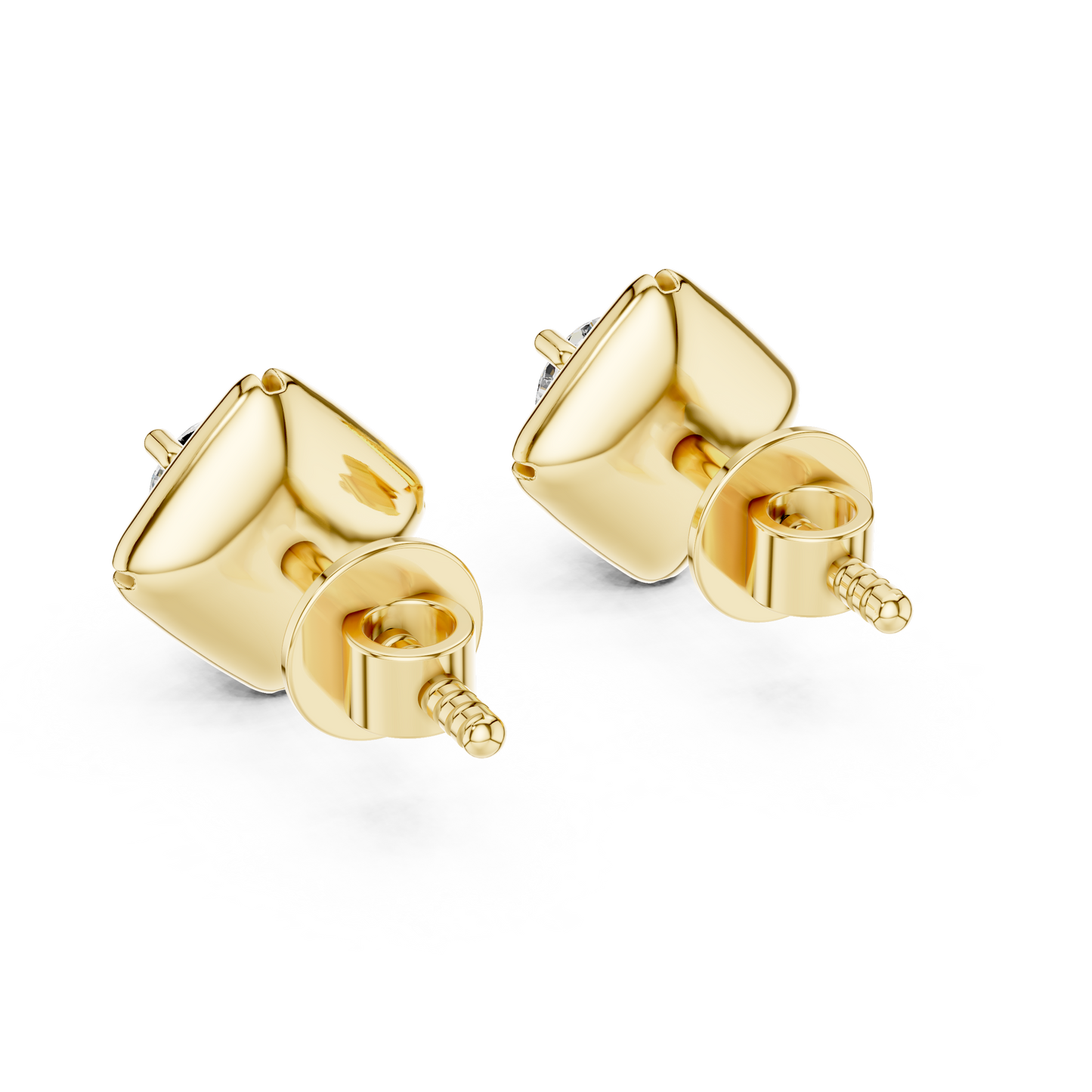 0.48 CTW Round Lab-Grown Diamond Geometric Stud Earrings