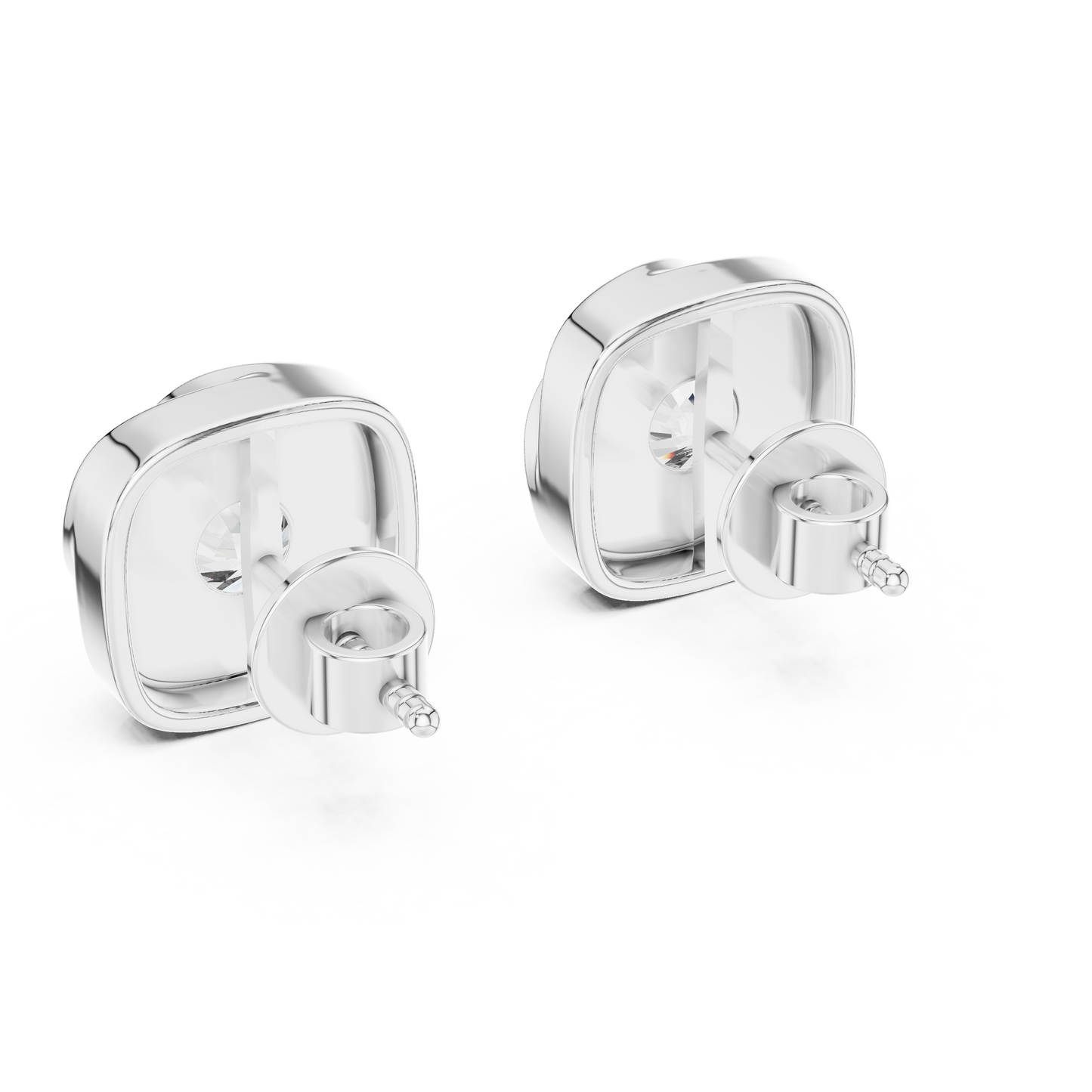 1.80 CTW Round Lab-Grown Diamond Floral Swirl Stud Earrings