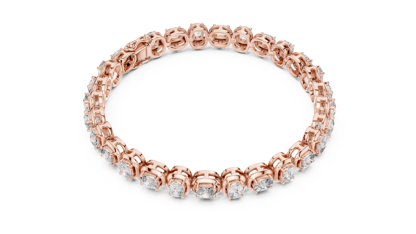 6.82 CTW Cushion Cut Diamond Tennis Bracelet