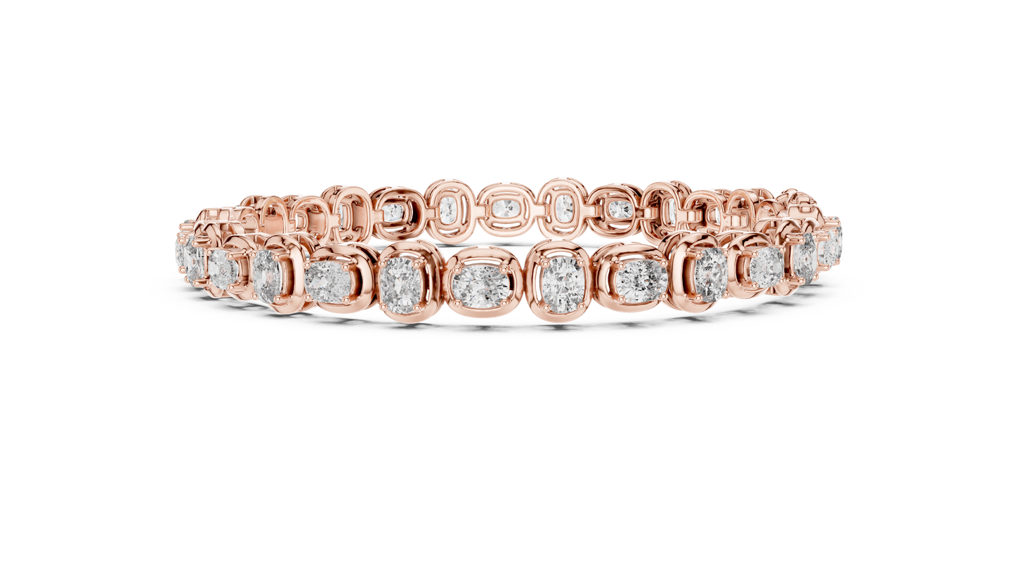 6.82 CTW Cushion Cut Diamond Tennis Bracelet