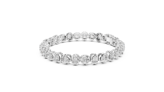 6.82 CTW Cushion Cut Diamond Tennis Bracelet