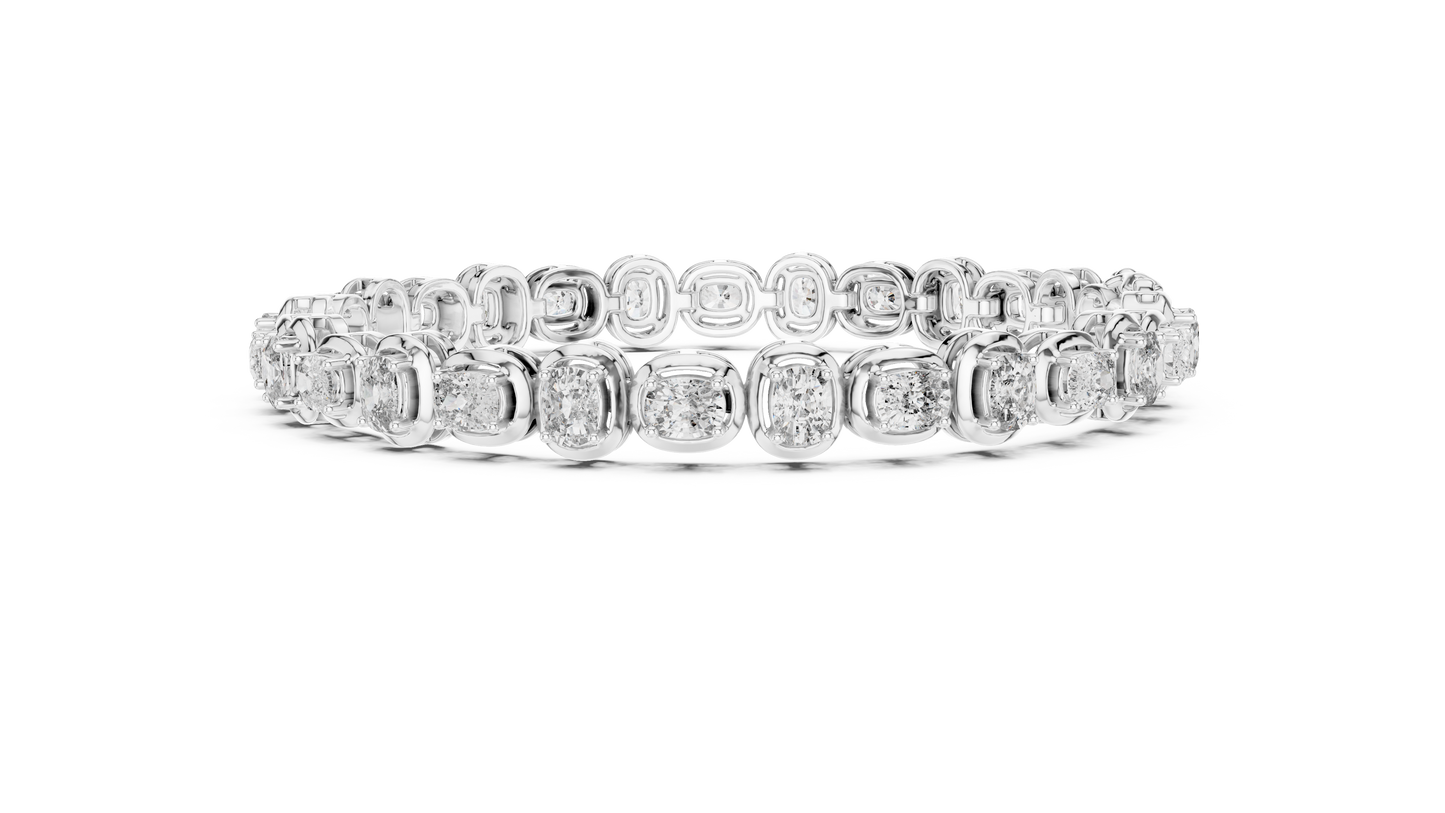 6.82 CTW Cushion Cut Diamond Tennis Bracelet