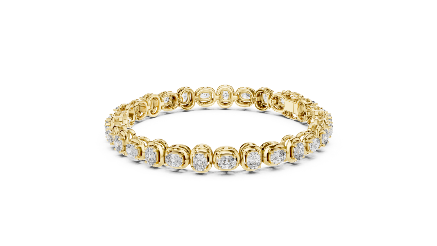 6.82 CTW Cushion Cut Diamond Tennis Bracelet