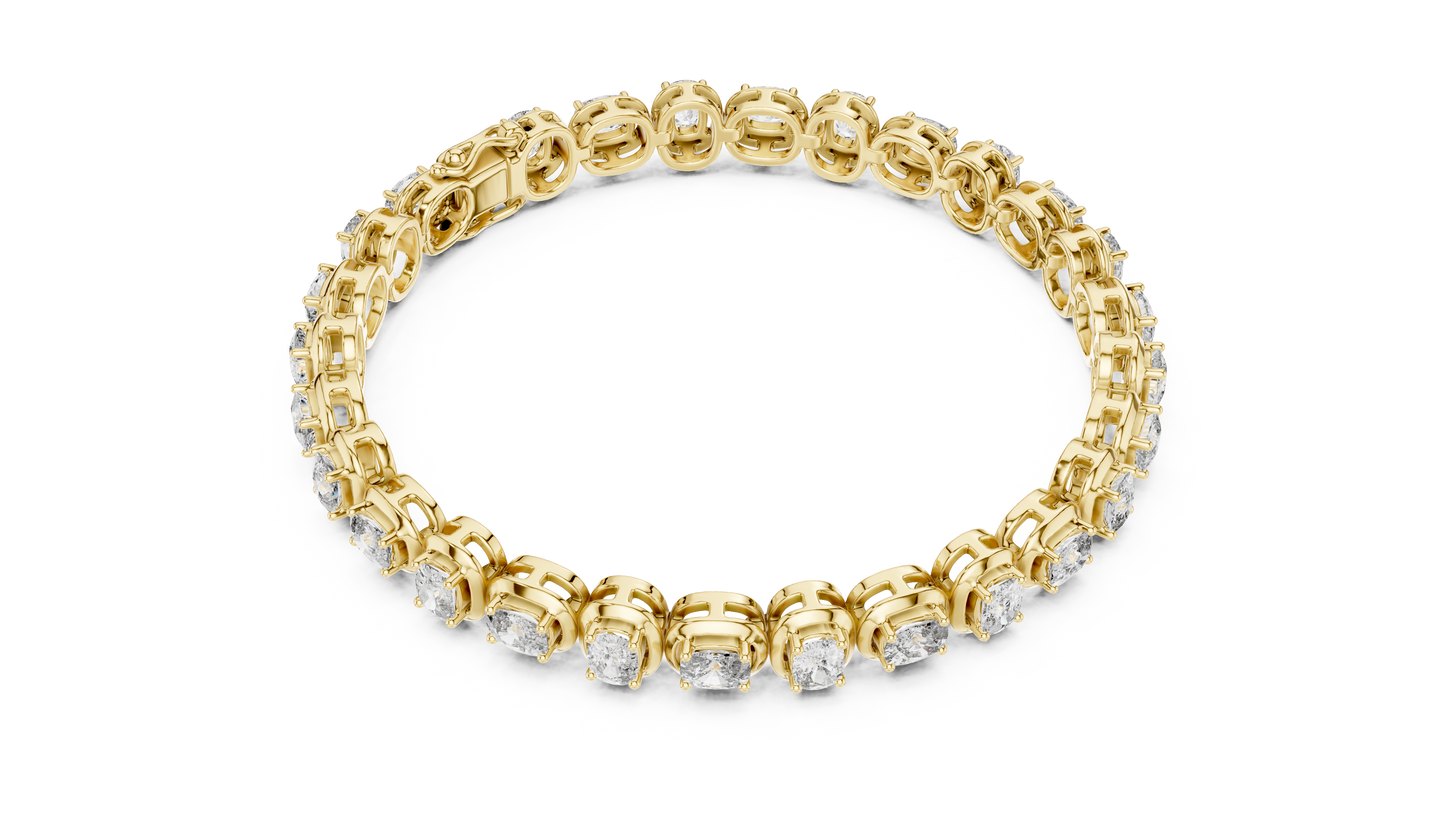 6.82 CTW Cushion Cut Diamond Tennis Bracelet