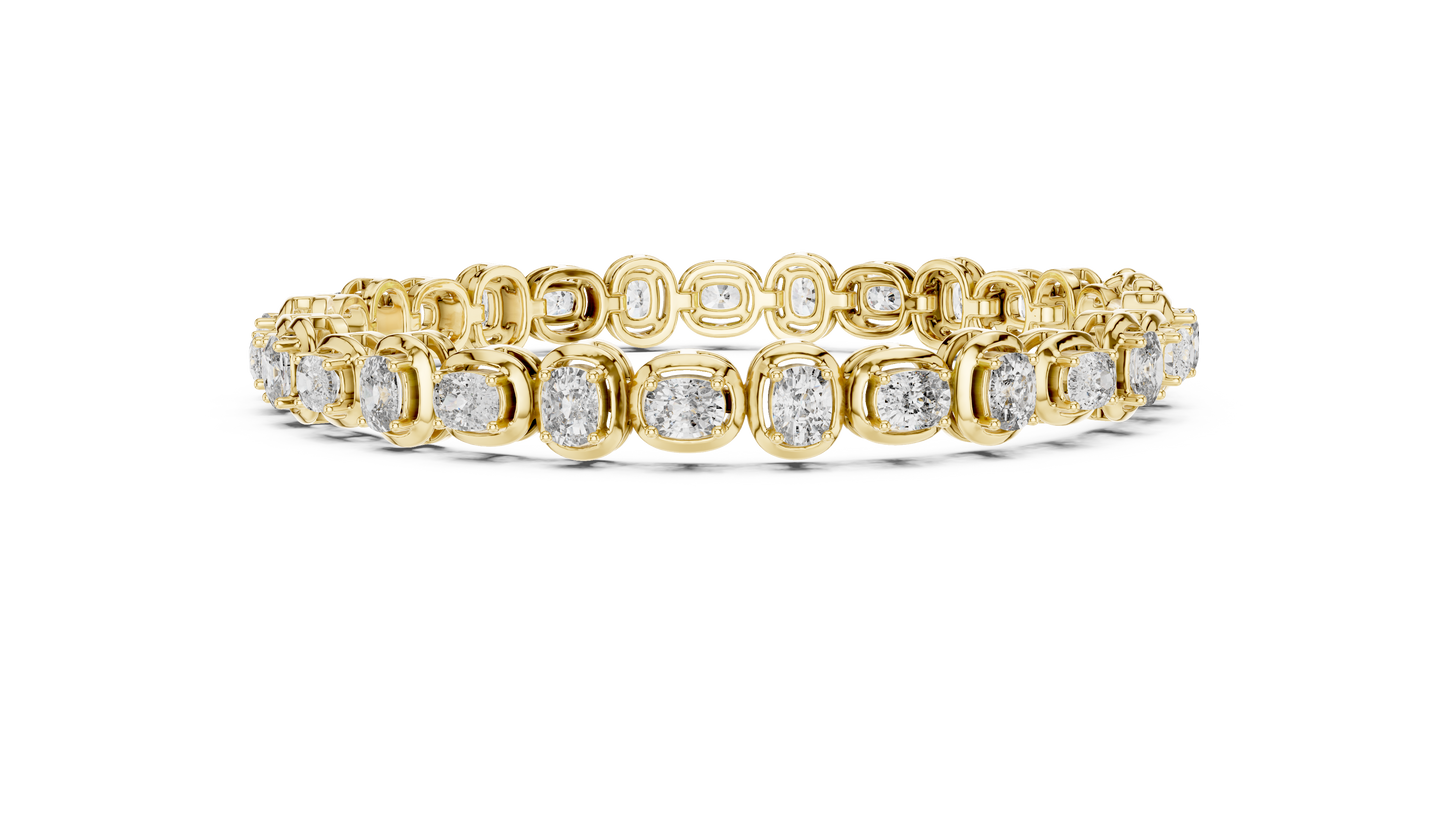 6.82 CTW Cushion Cut Diamond Tennis Bracelet