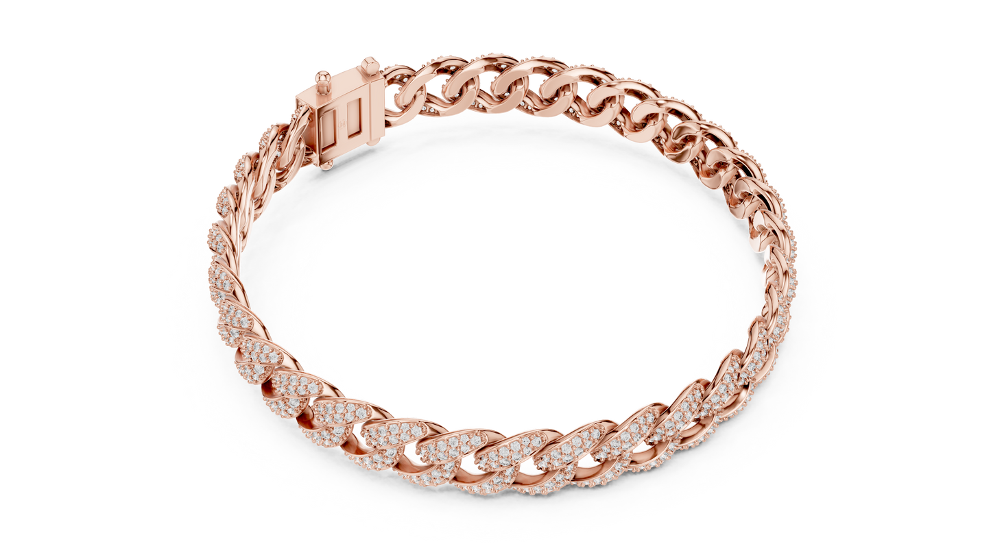 Pavé Lab Grown Diamond Cuban Bracelet