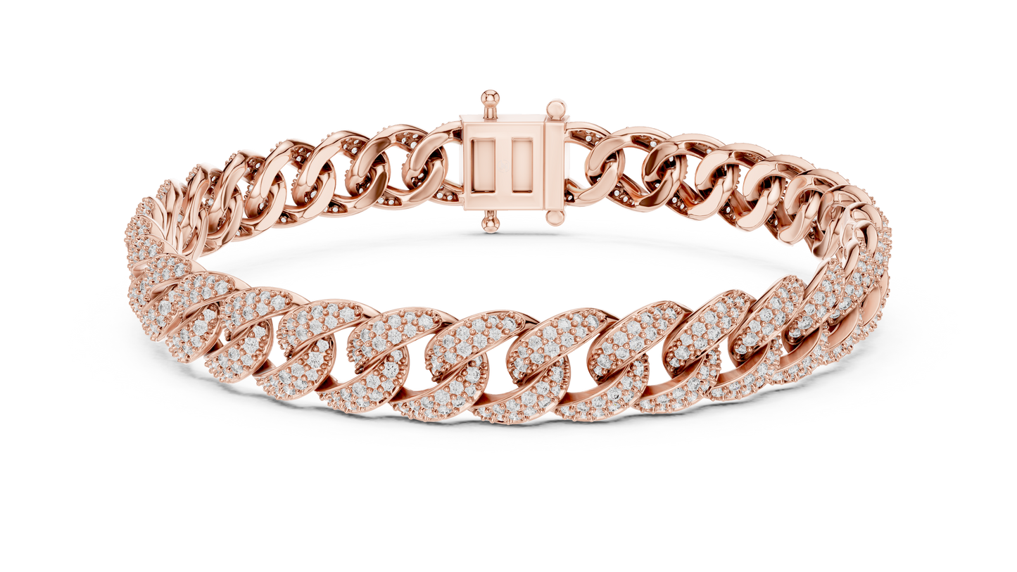 Pavé Lab Grown Diamond Cuban Bracelet