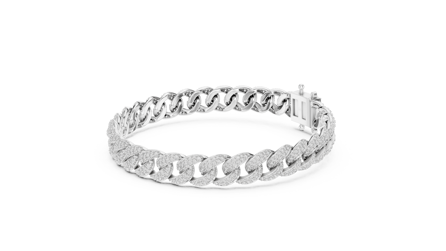 Pavé Lab Grown Diamond Cuban Bracelet
