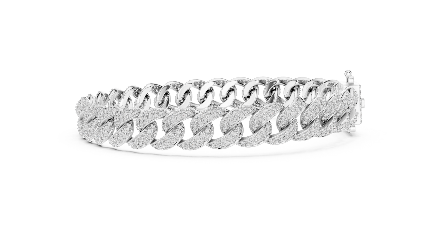 Pavé Lab Grown Diamond Cuban Bracelet