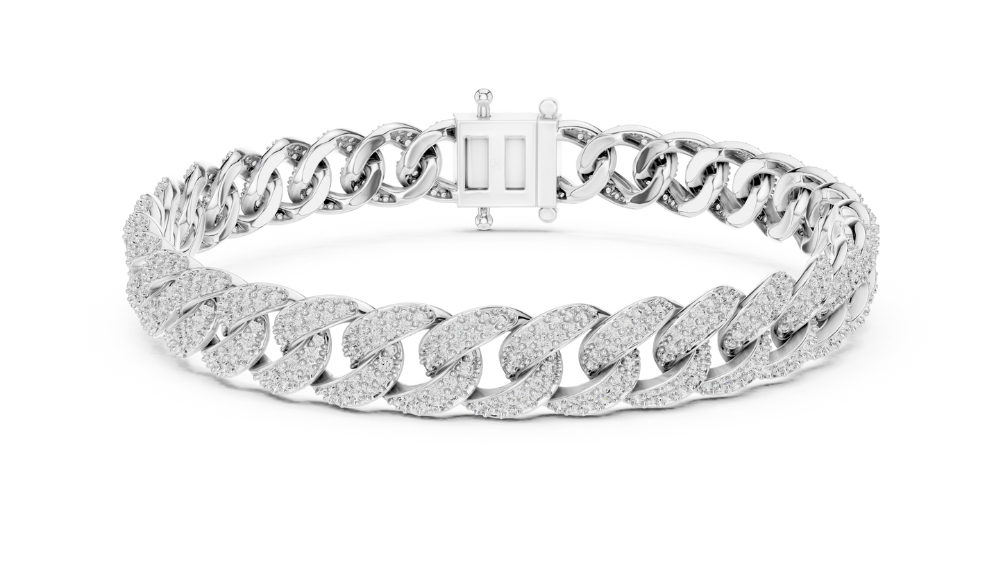 Pavé Lab Grown Diamond Cuban Bracelet