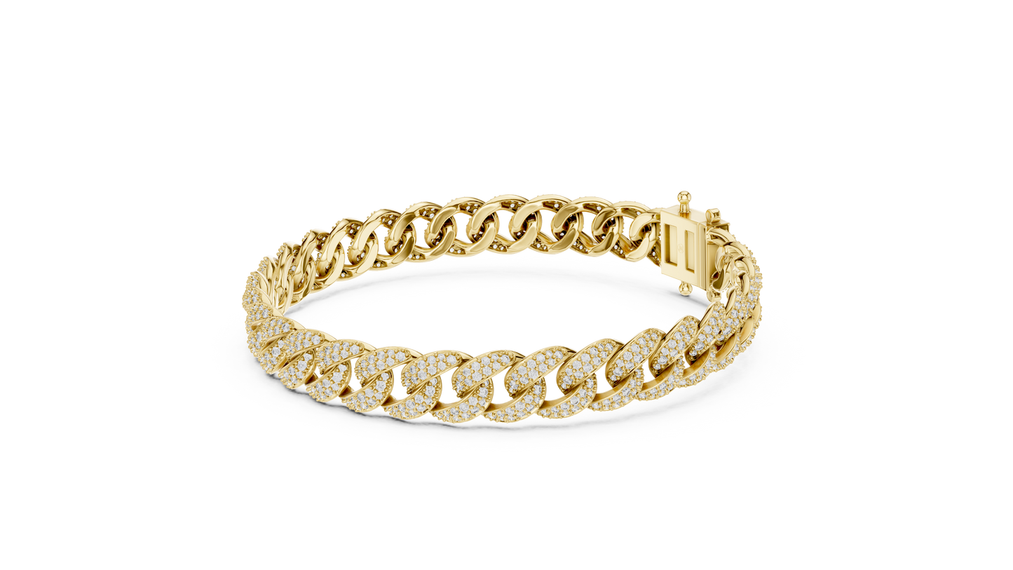 Pavé Lab Grown Diamond Cuban Bracelet