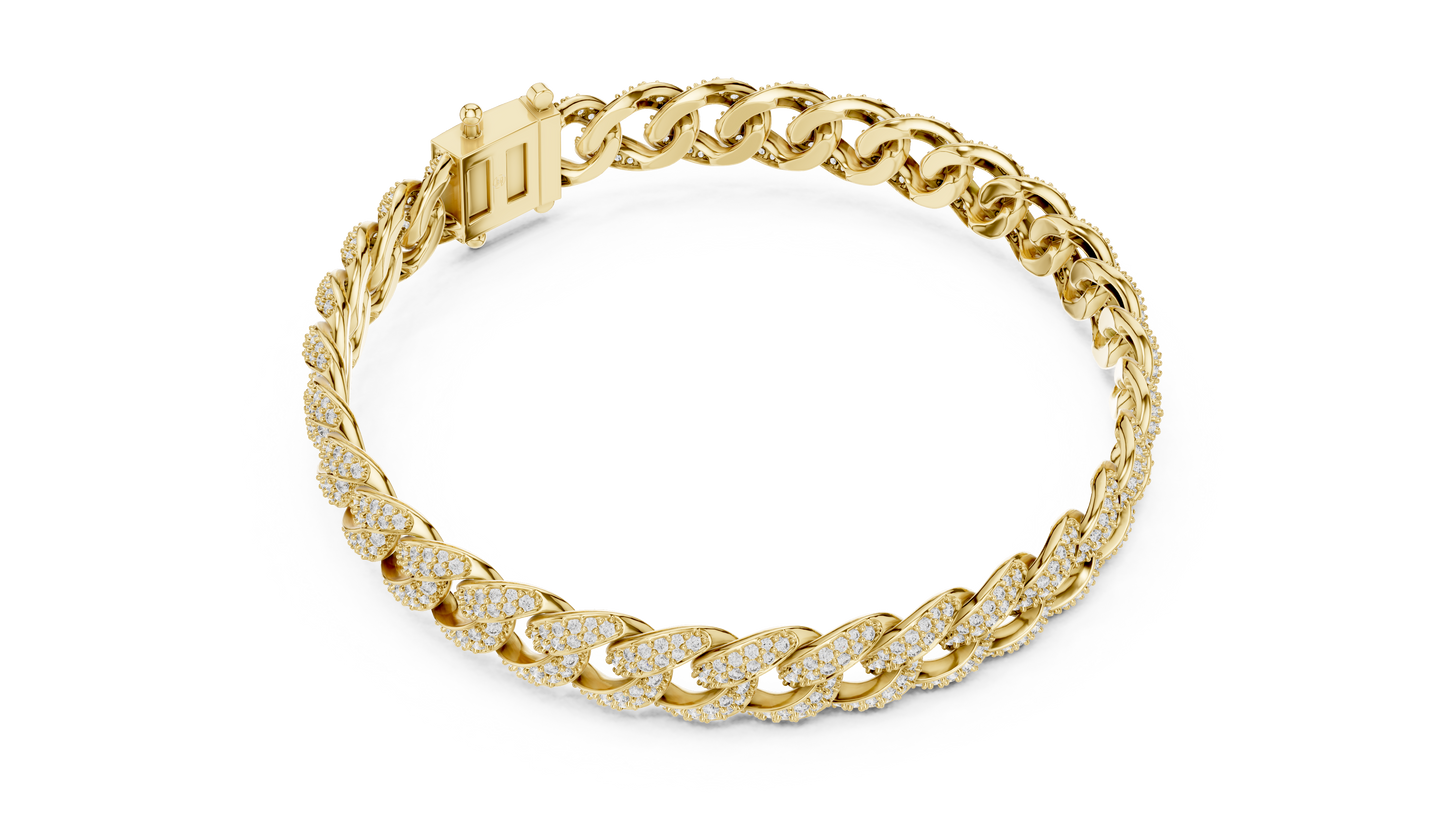 Pavé Lab Grown Diamond Cuban Bracelet