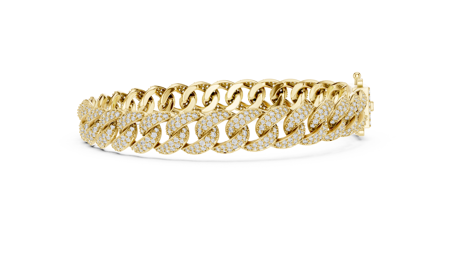 Pavé Lab Grown Diamond Cuban Bracelet