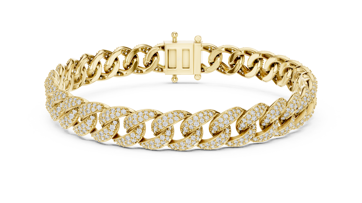 Pavé Lab Grown Diamond Cuban Bracelet