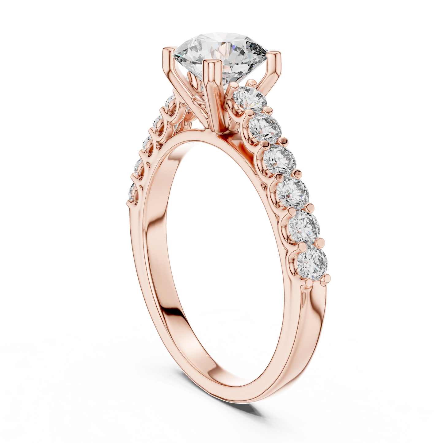 U-Pave Setting Engagement Ring