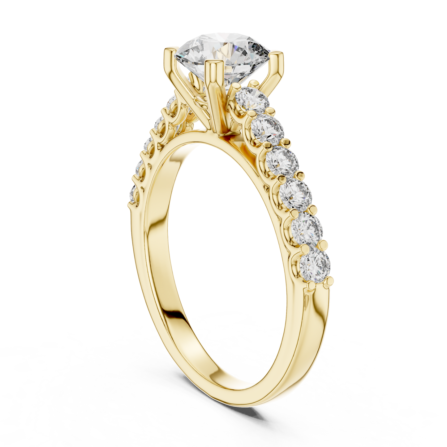 U-Pave Setting Engagement Ring