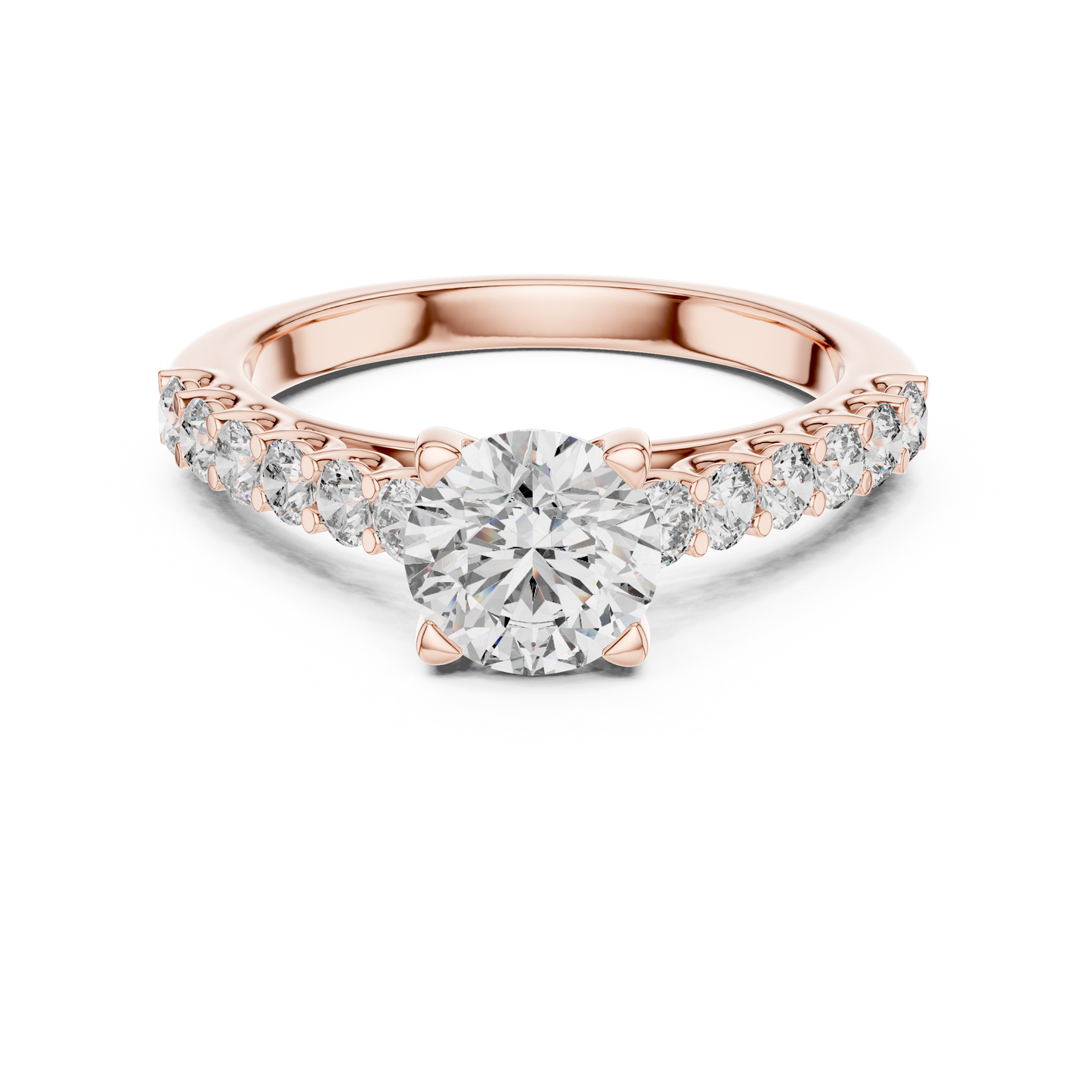 U-Pave Setting Engagement Ring
